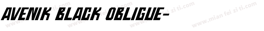 avenik black obligue字体转换